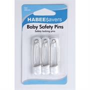 Nappy Pins Safety, White, 6 Pack